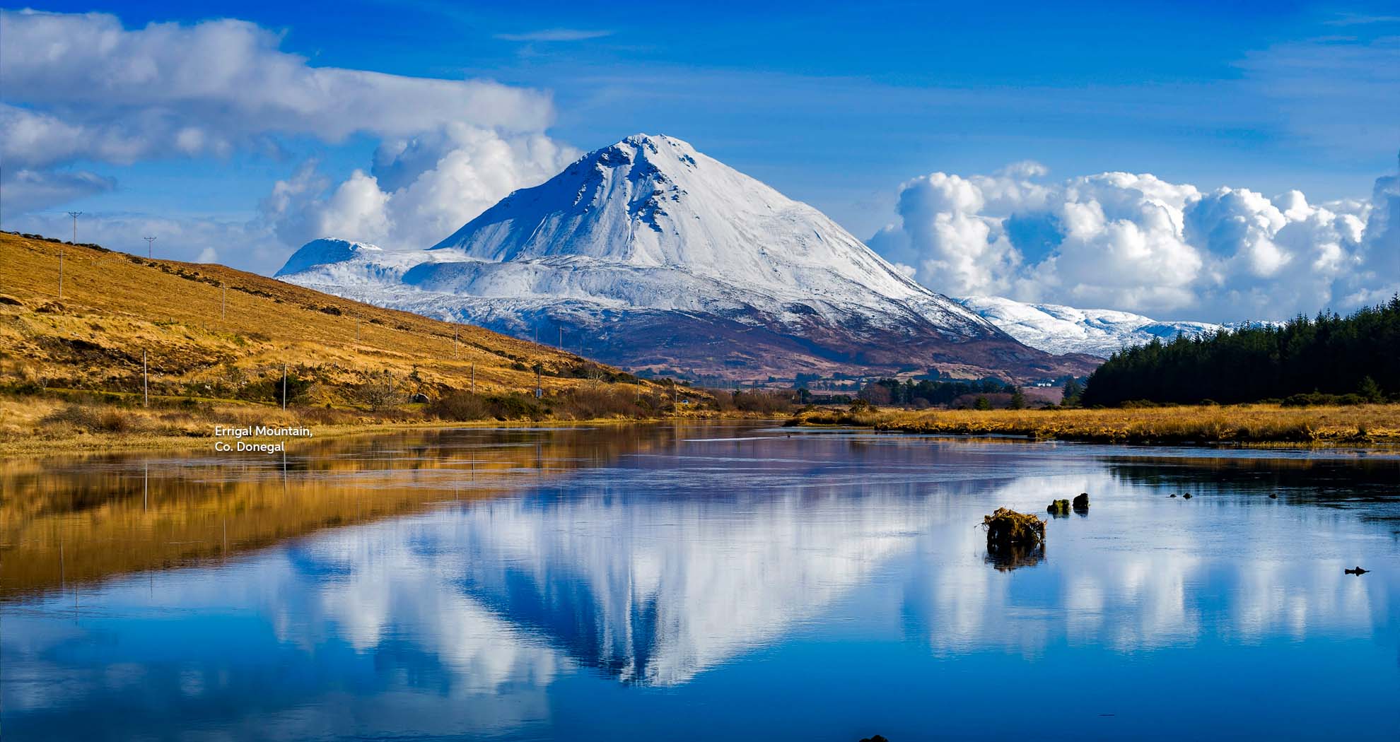 A panoramic view of Errigal mountain in Donegal